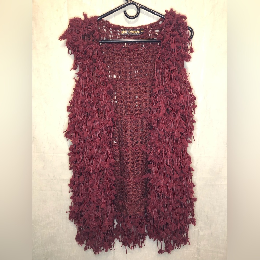 Women’s Red London Knit Cardigan - S/M - Red